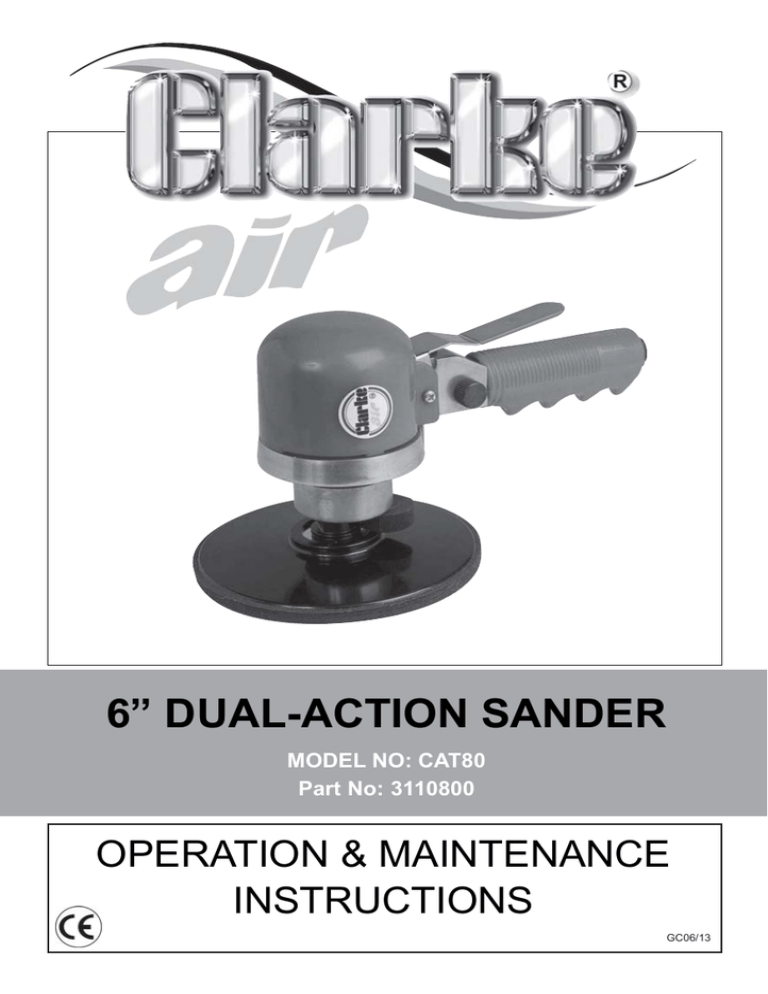 Clarke CAT80 Specification Clarke CAT80 Specification