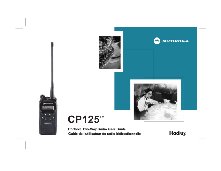 Motorola CP125 User manual Motorola CP125 User manual