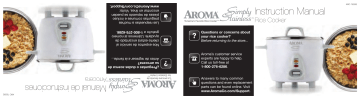 Aroma Housewares ARC-753SG Rice Cooker Instruction manual | Manualzz