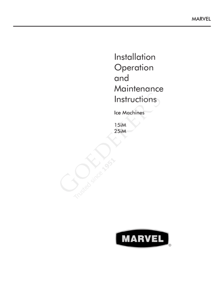 Marvel 25iM Troubleshooting guide Marvel 25iM Troubleshooting guide