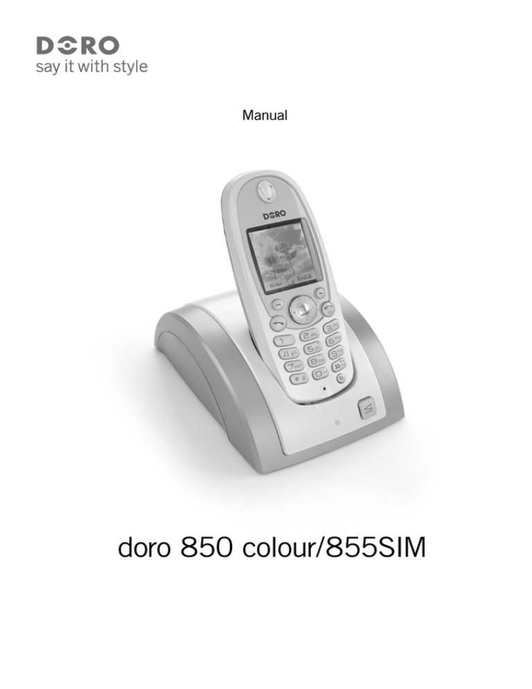 Doro DECT 160 User guide Doro DECT 160 User guide