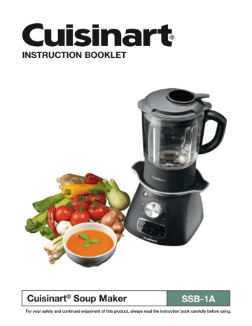 Cuisinart SSB-1A Instruction Booklet | Manualzz