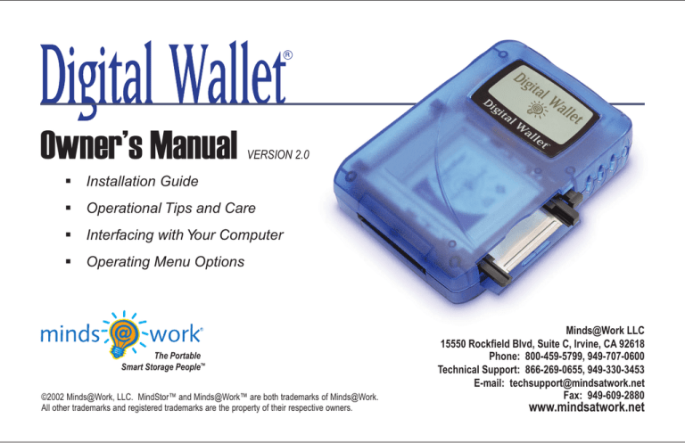 Minds@Work Digital Wallet Owner's manual Minds@Work Digital Wallet Owner's manual