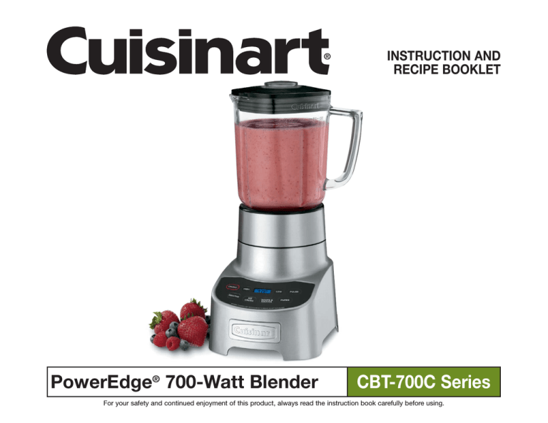 Cuisinart PowerEdge IB-8533A Specification Cuisinart PowerEdge IB-8533A Specification