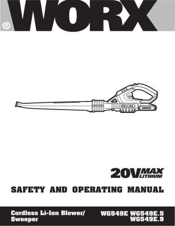 Worx WG549E.9 Safety And Operating Manual | Manualzz