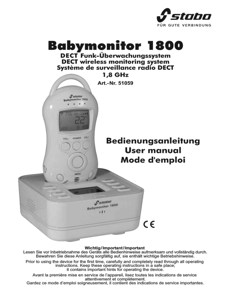 Duux DECT baby monitor User manual Duux DECT baby monitor User manual