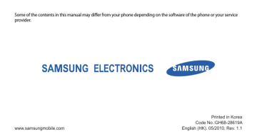 Samsung GT-S5350 User manual | Manualzz Samsung GT-S5350 User manual | Manualzz