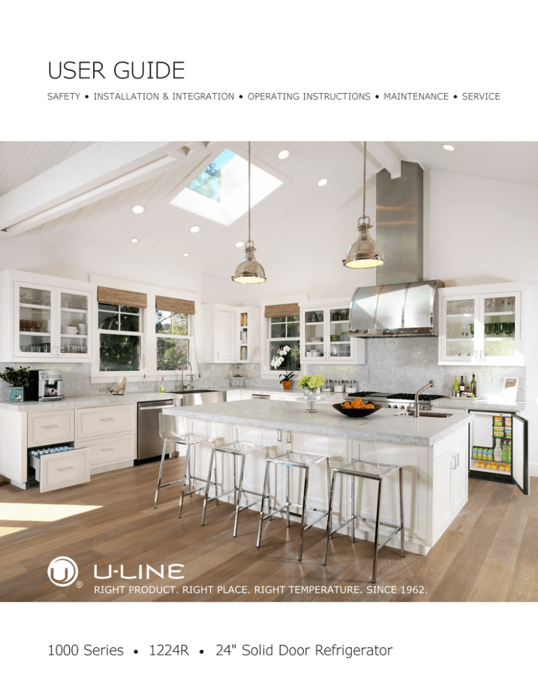U-Line 1224RINT-00B, ADA series User manual U-Line 1224RINT-00B, ADA series User manual