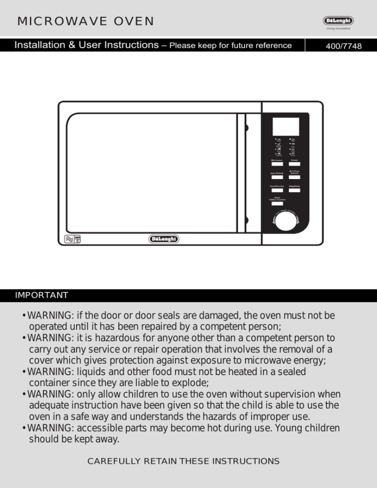 DeLonghi 24 SS Specification DeLonghi 24 SS Specification