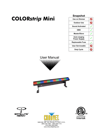 Chauvet COLORstrip User manual | Manualzz