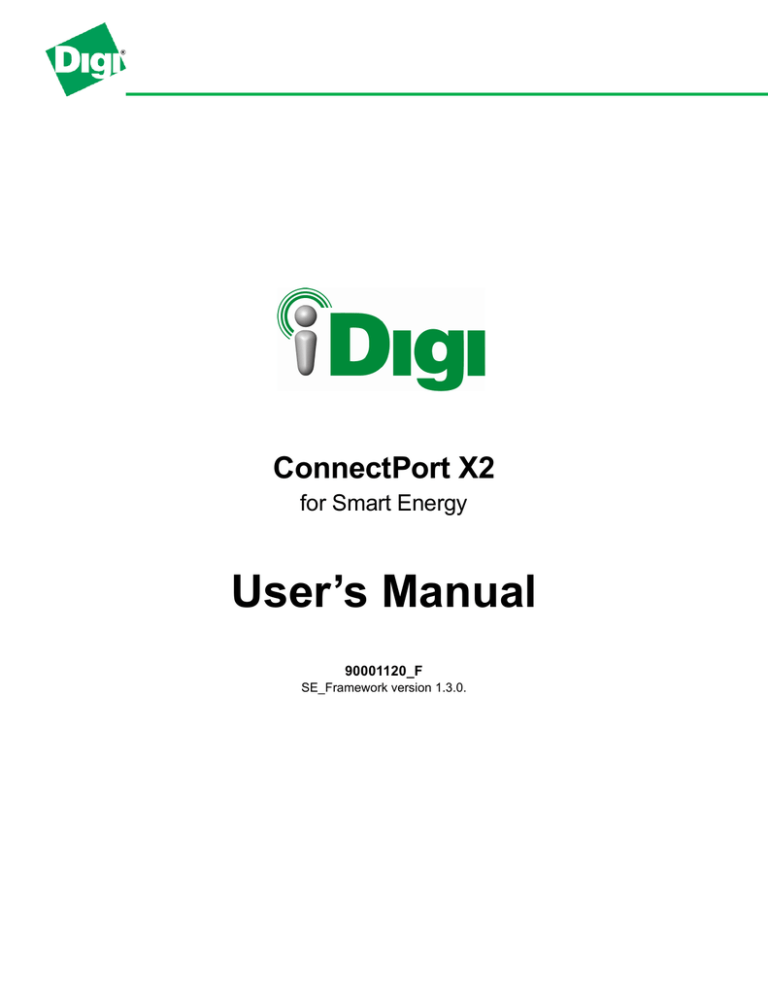 Digi ConnectPort X2 User manual Digi ConnectPort X2 User manual