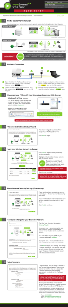 Amped Wireless SR600EX Installation guide Amped Wireless SR600EX Installation guide