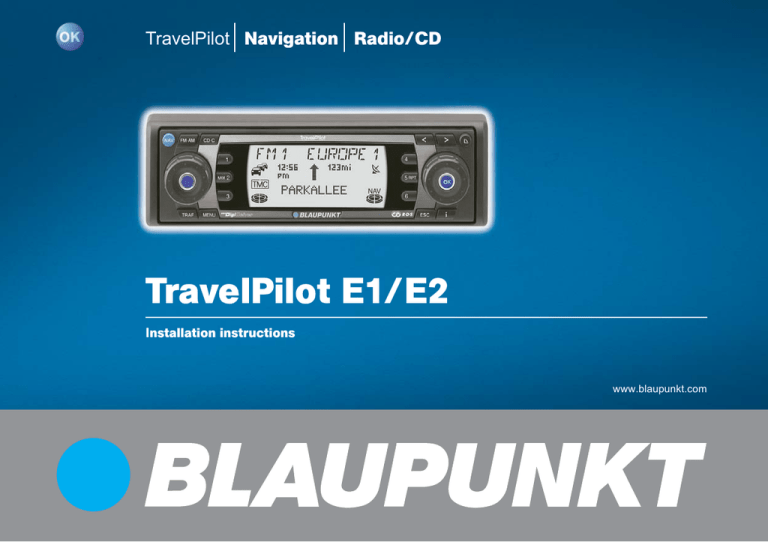 Blaupunkt TravelPilot E1/E2 Operating instructions Blaupunkt TravelPilot E1/E2 Operating instructions