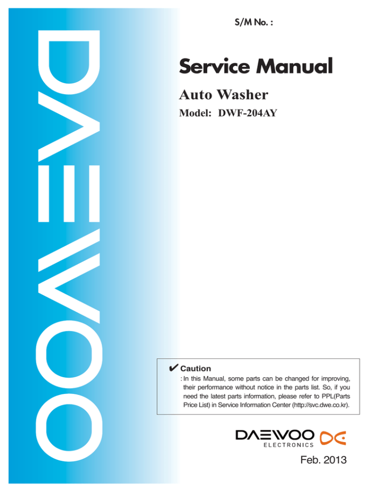 Daewoo DWF-262PS User manual Daewoo DWF-262PS User manual