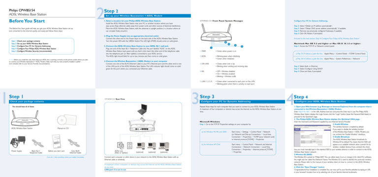 Philips CPWBS154 Specification Philips CPWBS154 Specification