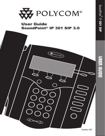 Comm Partners connect SoundPoint IP 301, Polycom 301 User guide Comm Partners connect SoundPoint IP 301, Polycom 301 User guide