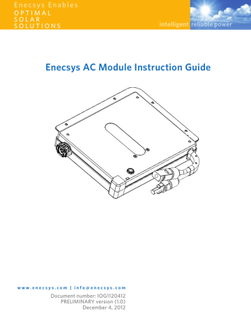 Product information | Enecsys Single Repeater System information | Manualzz Product information | Enecsys Single Repeater System information | Manualzz
