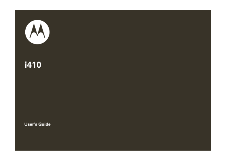 Motorola H76XAH6JR7BN, i410 Southern Linc Operating instructions Motorola H76XAH6JR7BN, i410 Southern Linc Operating instructions