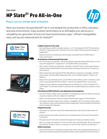 HP Slate 21 Pro User manual HP Slate 21 Pro User manual