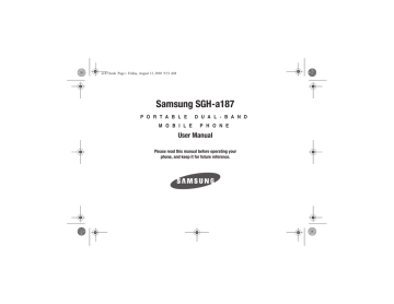 Samsung SGH-P510RSA, SGH-A187 AT&T User manual Samsung SGH-P510RSA, SGH-A187 AT&T User manual