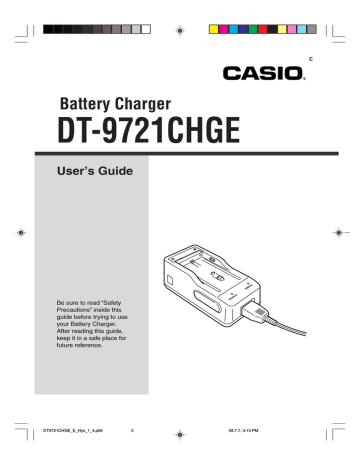 Casio DT-9721CHGE User's Guide Casio DT-9721CHGE User's Guide