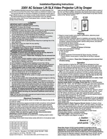 Draper SLX12 Operating instructions Draper SLX12 Operating instructions