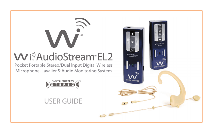 Digital Wireless Stereo AudioStream EL2 User guide Digital Wireless Stereo AudioStream EL2 User guide