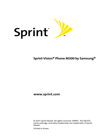 Samsung SPH-M300, SPH-M300 Sprint User's manual Samsung SPH-M300, SPH-M300 Sprint User's manual