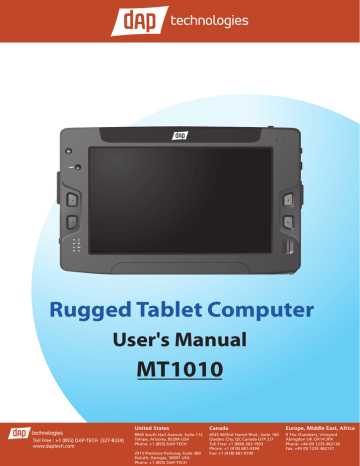 DAP Technologies MT1010 User`s manual | Manualzz