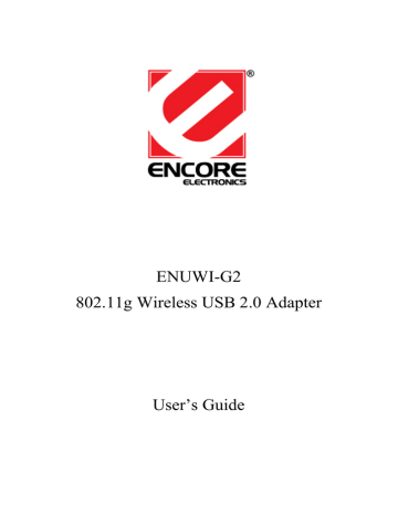ENUWI-G2 | User's Guide | Encore ENPWI-G2 User`s guide | Manualzz