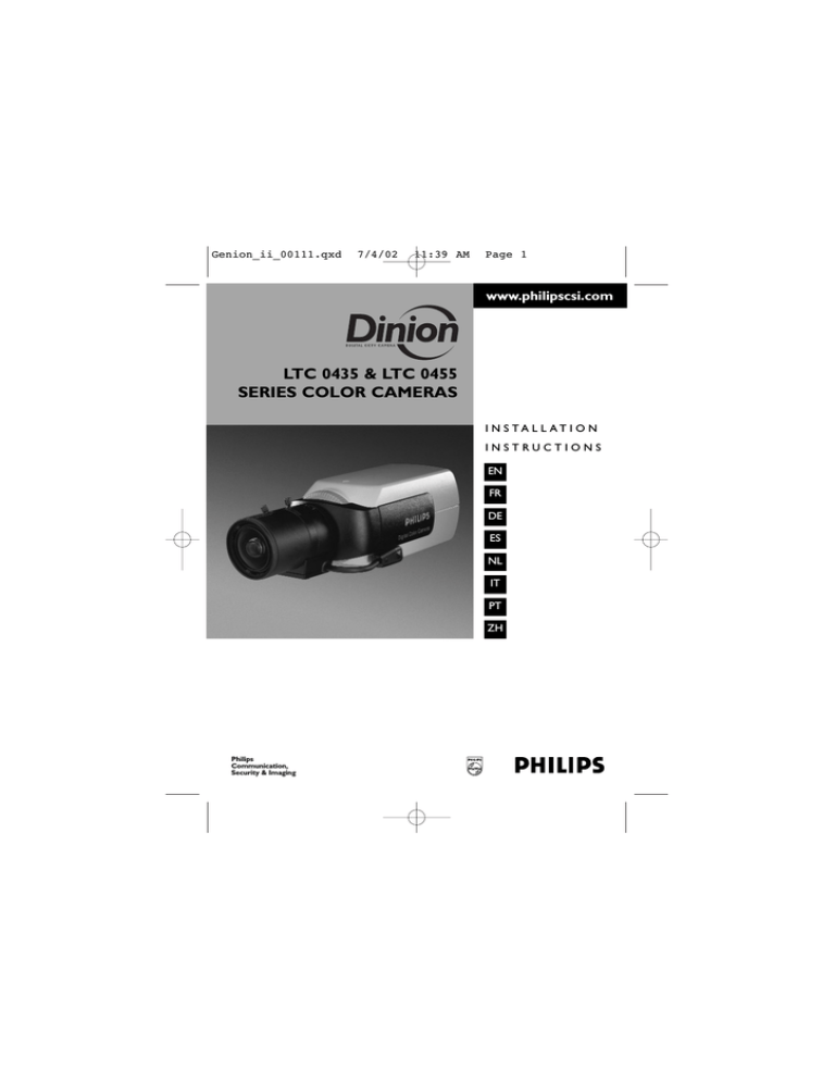 Bosch LTC 0435 Series Specification Bosch LTC 0435 Series Specification