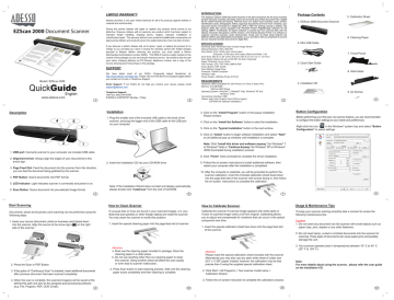 Adesso EZScan 2000 Specifications | Manualzz