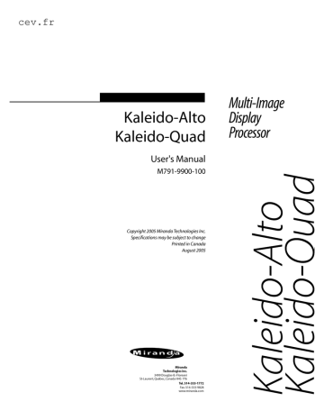 Kaleido-Alto/Quad System Concepts. Alto MAC 2.2 | Manualzz