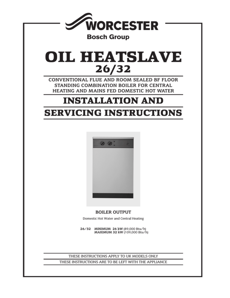 Bosch HEATSLAVE 26/32 Datasheet Bosch HEATSLAVE 26/32 Datasheet