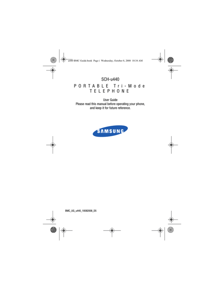 Samsung 440 User guide Samsung 440 User guide