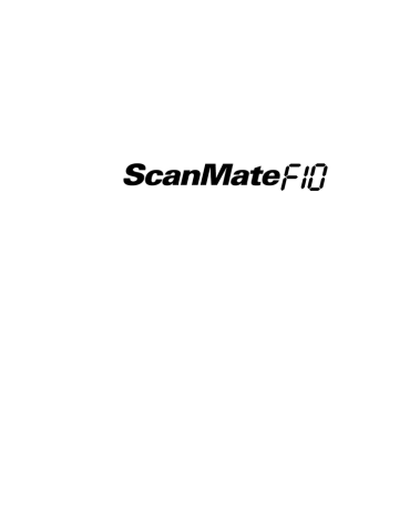 Scan View SCANMATE F10 Instruction manual | Manualzz