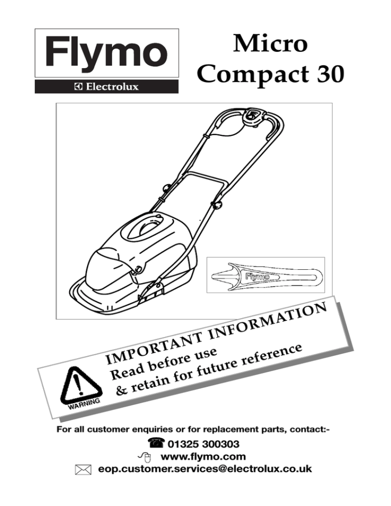 Electrolux Flymo User manual Electrolux Flymo User manual