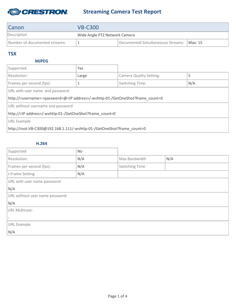 Canon CANON, VB-C300 User guide Canon CANON, VB-C300 User guide