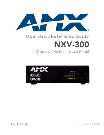 AMX NXV-300 Specifications | Manualzz