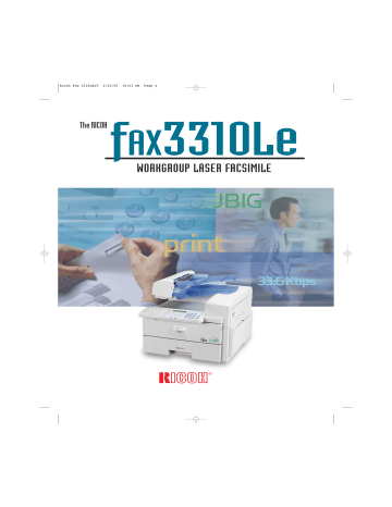 Facsimile | User manual | Ricoh Fax 3310LEr5 | Manualzz