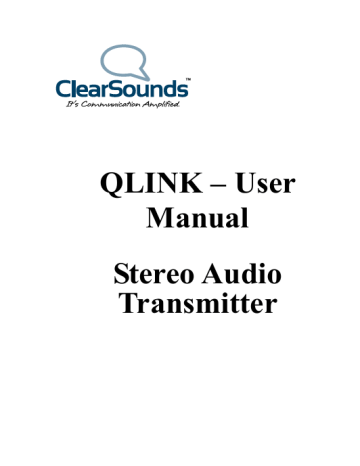 ClearSounds QLINK Phones Headset User manual | Manualzz