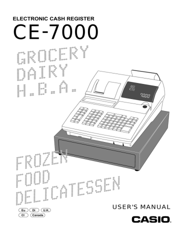 Casio CE-7000 User's manual Casio CE-7000 User's manual