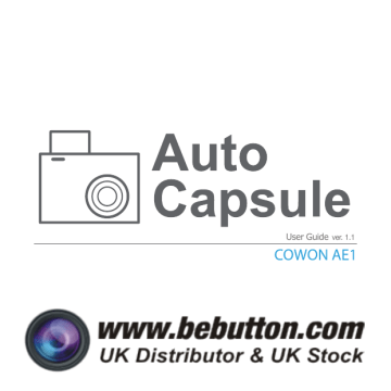 Cowon Auto Capsule AE1 User guide Cowon Auto Capsule AE1 User guide
