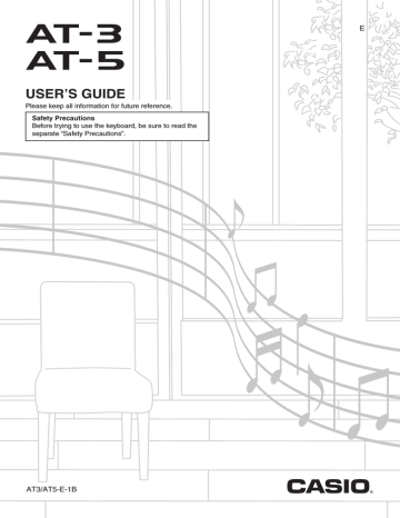 Casio AT-3 User's Guide Casio AT-3 User's Guide