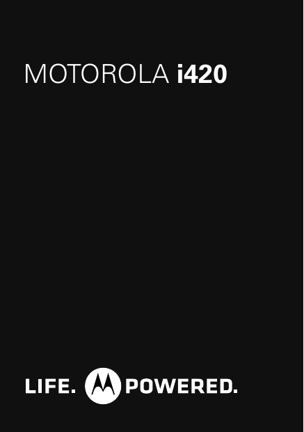Motorola I420 User manual Motorola I420 User manual