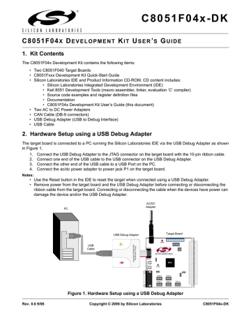 Silicon Laboratories C8051F04X-DK User`s guide | Manualzz Silicon Laboratories C8051F04X-DK User`s guide | Manualzz