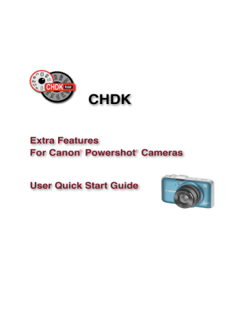 Canon CHDK User guide | Manualzz