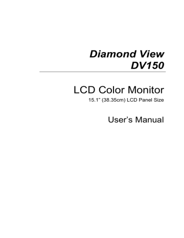 Diamond View DV150 User`s manual | Manualzz Diamond View DV150 User`s manual | Manualzz