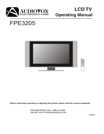 Identification of Controls. Audiovox 1287357 | Manualzz