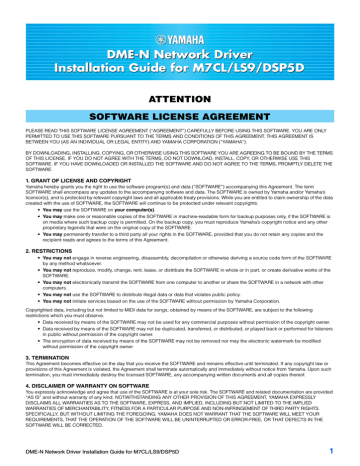 Yamaha M7CL, DME-N Installation guide Yamaha M7CL, DME-N Installation guide